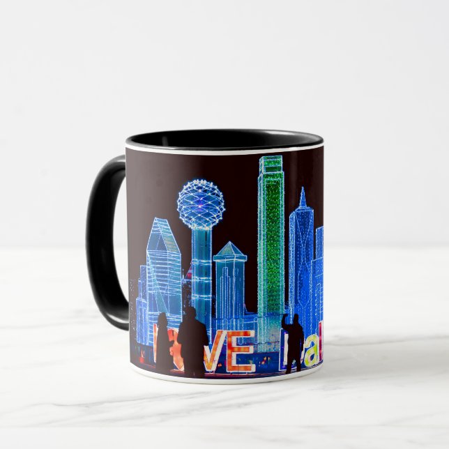 Dallasskyline-Kaffee-Tasse Tasse (Vorderseite Links)