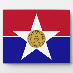 Dalllas City Flag Plaque Fotoplatte