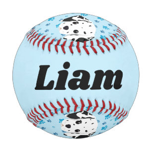 Dalmatian Blaue Pfotenabdruck Personalisiert Baseball