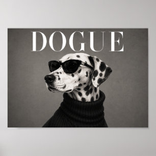 Dalmatian-Chic-Mode-Hunde-Kunstprint Poster