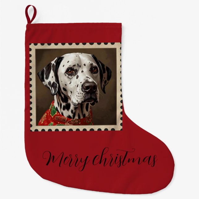Dalmatian christmas großer weihnachtsstrumpf