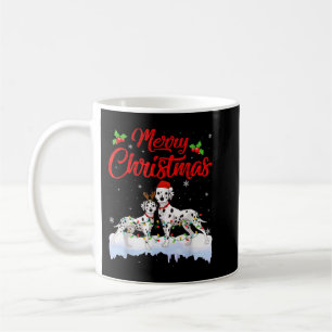 Dalmatian Dog Christmas Lights Funny Hat Santa Xma Kaffeetasse