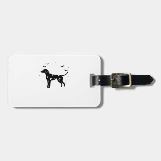 Dalmatian Dog � Halloween Moon Silhouette Classic  Gepäckanhänger (Vorderseite horizontal)