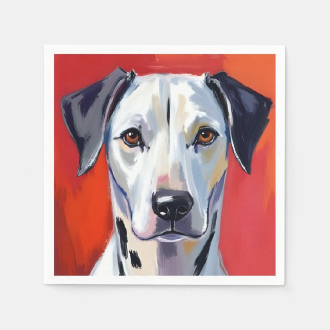 Dalmatian | Dog Painting Pet Watercolor Serviette (Vorderseite)