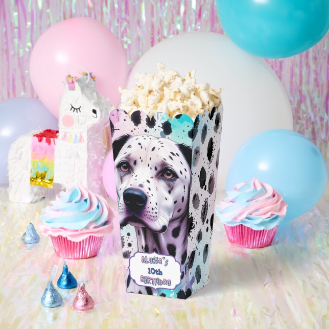 Dalmatian Dog Pink Purple Turquoise Birthday Geschenkschachtel (Party)
