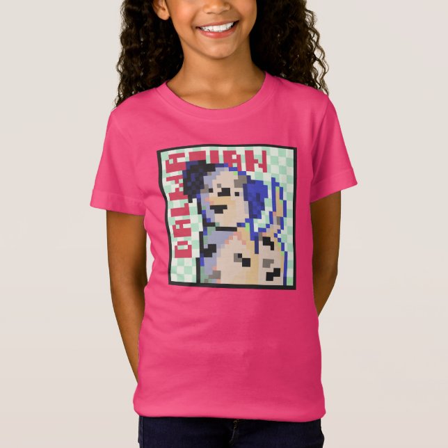 Dalmatian Dog, Pixel Art, Pixelart  T-Shirt (Vorderseite)