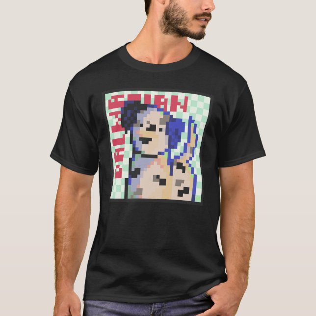 Dalmatian Dog, Pixel Art, Pixelart  T-Shirt (Vorderseite)
