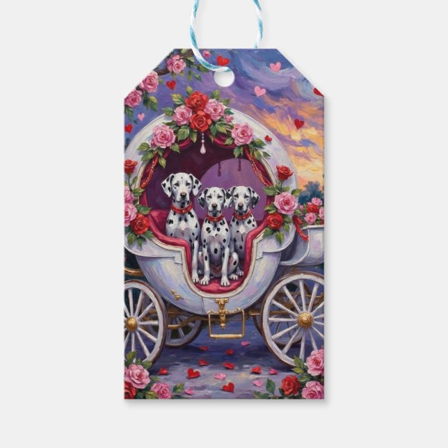 Dalmatian Dog Valentine's Day  Geschenkanhänger (Vorderseite)