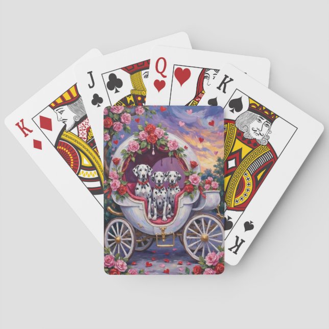 Dalmatian Dog Valentine's Day  Spielkarten (Rückseite)