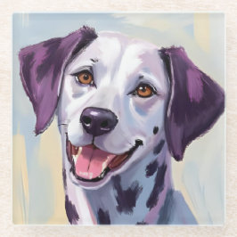 Dalmatian | Dog Watercolor Pet Painting Glasuntersetzer