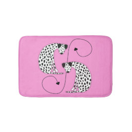 Dalmatian Dogs pink Bath Mat Badematte