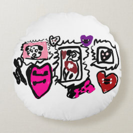 Dalmatian lovely  rundes kissen