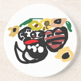 Dalmatian sunflowers getränkeuntersetzer