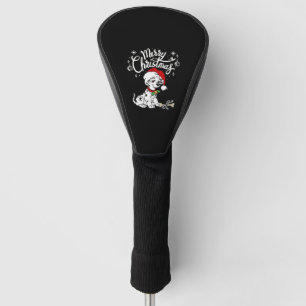 Dalmatian-Welpe mit Weihnachtsmannmütze Xmas Golf Headcover