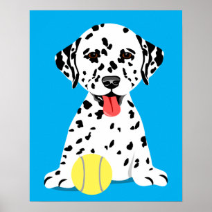 Dalmatian-Welpen-Kinderzimmer-Wanddekoration Poster