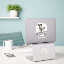 Dalmatier mit Paw Vintage Hund liebt Design
