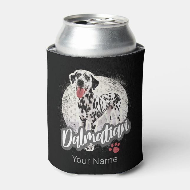 Dalmatier mit Paw Vintage Hund liebt Design Dosenkühler (Kanne Vorderseite)