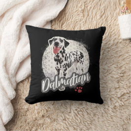 Dalmatier mit Paw Vintage Hund liebt Design Kissen