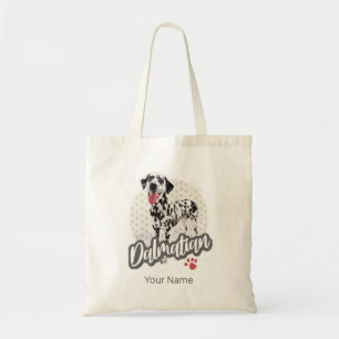 Dalmatier mit Paw Vintage Hund liebt Design Tragetasche