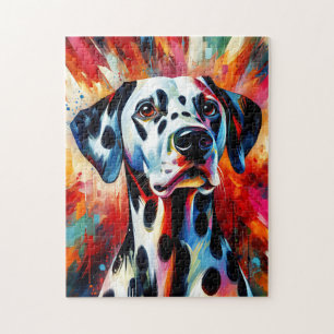 Dalmatiner Acryl Druck Bunt Lebendig Puzzle