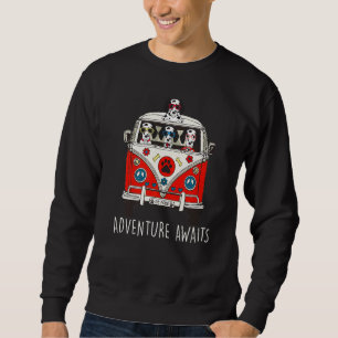 Dalmatiner Adventure Awaits Artwork Camper Sweatshirt