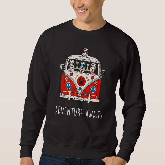 Dalmatiner Adventure Awaits Artwork Camper Sweatshirt (Vorderseite)