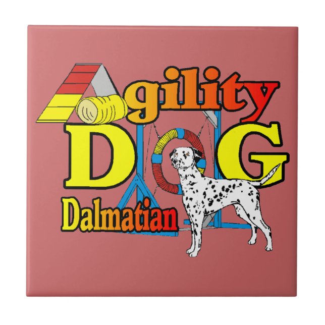 Dalmatiner_Agility Fliese (Vorderseite)