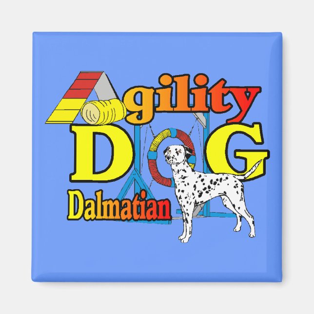 Dalmatiner Agility Geschenke Magnet (Vorne)