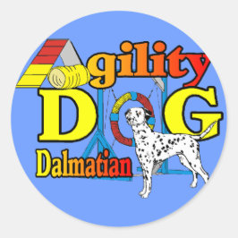 Dalmatiner Agility Geschenke Runder Aufkleber