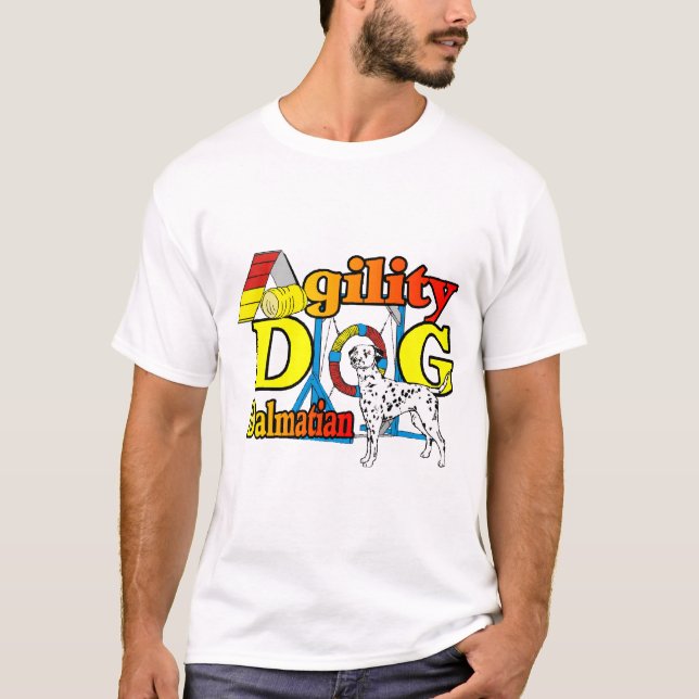 Dalmatiner Agility Geschenke T-Shirt (Vorderseite)