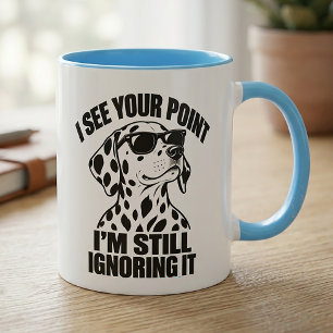 Dalmatiner Antisozial Sarkastischer Welpe Hund Ges Tasse