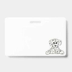 Dalmatiner ausgestopfte Hund Zeichnung Umriss einf Ausweis
