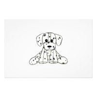 Dalmatiner ausgestopfter Hund zeichnend Kontur ein