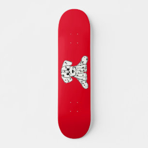 Dalmatiner ausgestopfter Hund zeichnend Kontur ein Skateboard