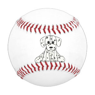 Dalmatiner ausgestopfter Hund Zeichnung Umriss ein Baseball