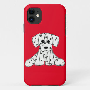 Dalmatiner ausgestopfter Hund Zeichnung Umriss ein Case-Mate iPhone Hülle