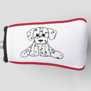 Dalmatiner ausgestopfter Hund Zeichnung Umriss ein Golf Headcover