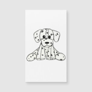 Dalmatiner ausgestopfter Hund Zeichnung Umriss ein Magnetkarte