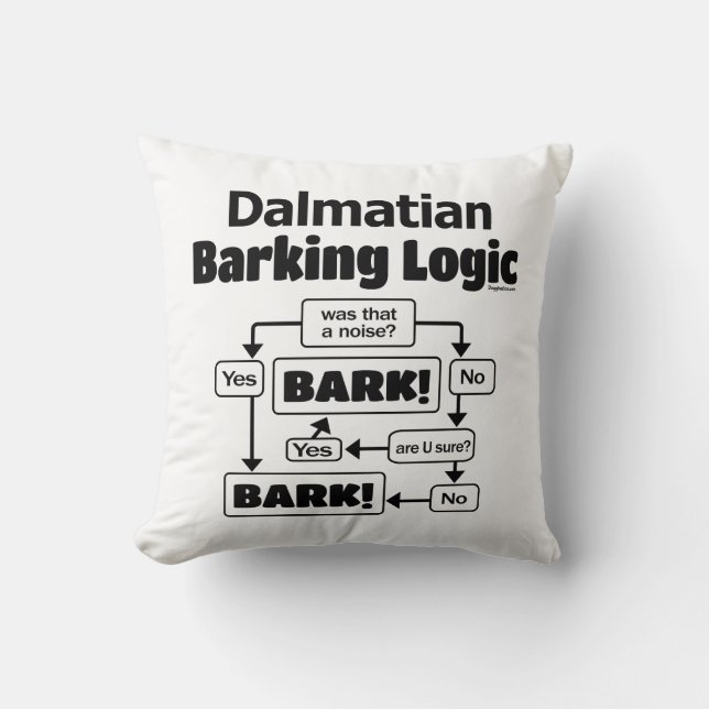 Dalmatiner Barking Logic Kissen (Vorderseite)