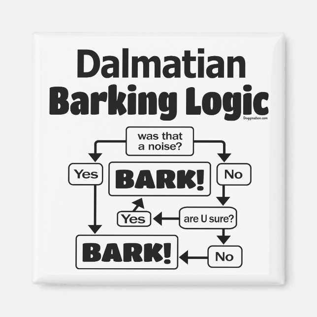 Dalmatiner Barking Logic Magnet (Vorne)