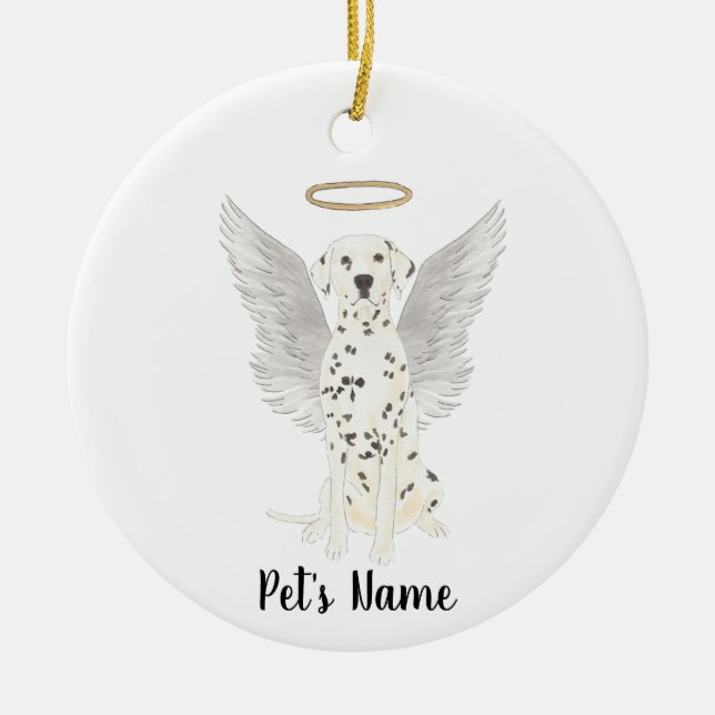 Dalmatiner Beileid Memorial Keramik Ornament (Vorne)