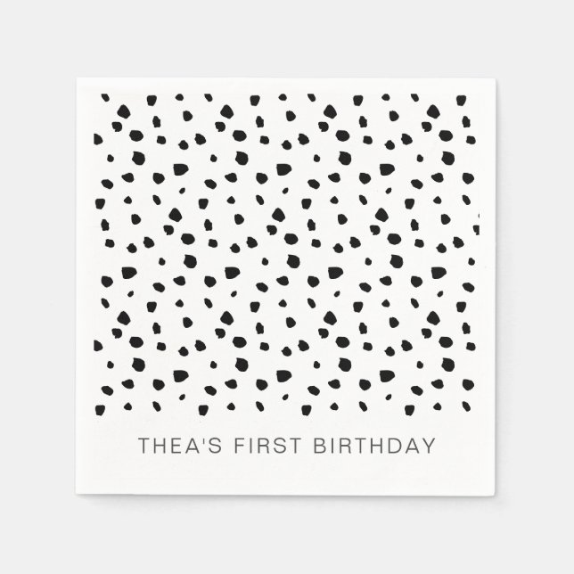 Dalmatiner Birthday Napkins Serviette (Vorderseite)