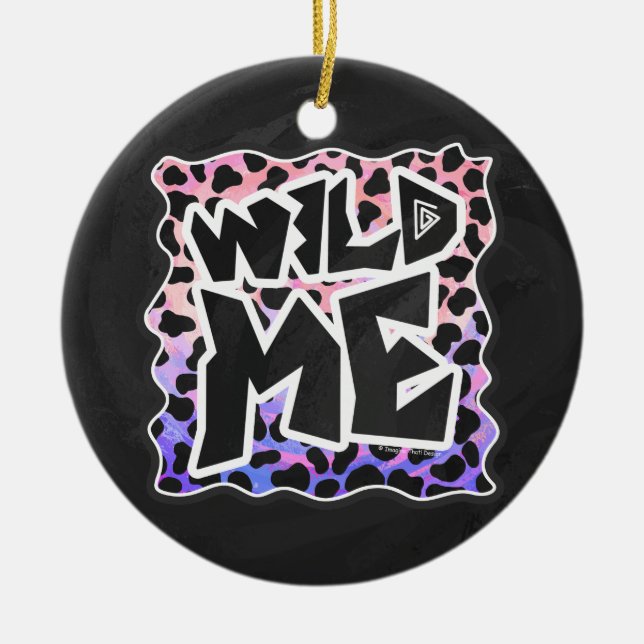 Dalmatiner Black and Pink Wild Me Keramik Ornament (Vorne)