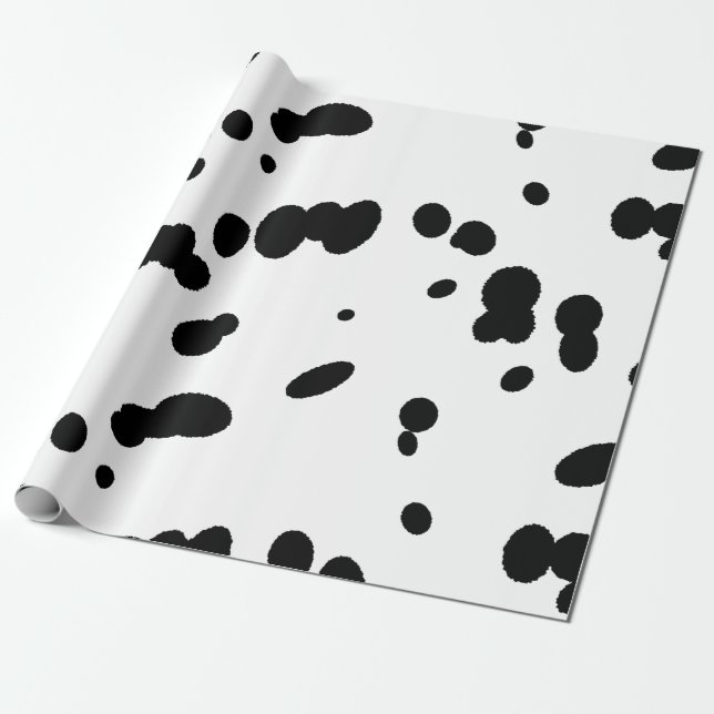 Dalmatiner Black Spotty Dog Canine Geschenkpapier (Ungerollt)