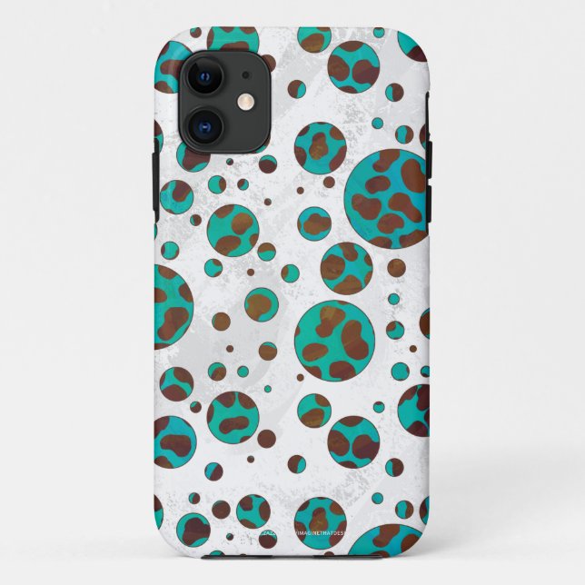 Dalmatiner braun und Aquamarin Case-Mate iPhone Hülle (Rückseite)