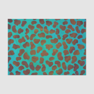 Dalmatiner braun und Aquamarin Seidenpapier