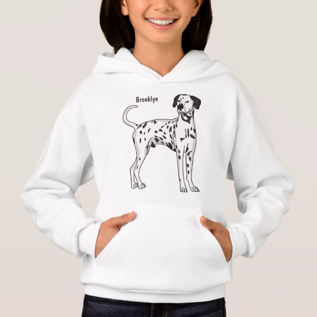 Dalmatiner Cartoon Hoodie (Vorderseite)