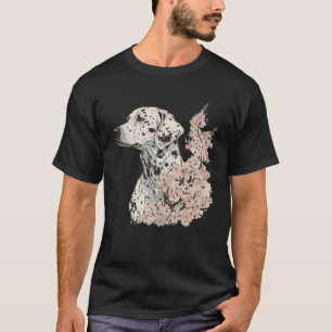 Dalmatiner Cherry Blossom Dog Breed Japanisch Saku T-Shirt