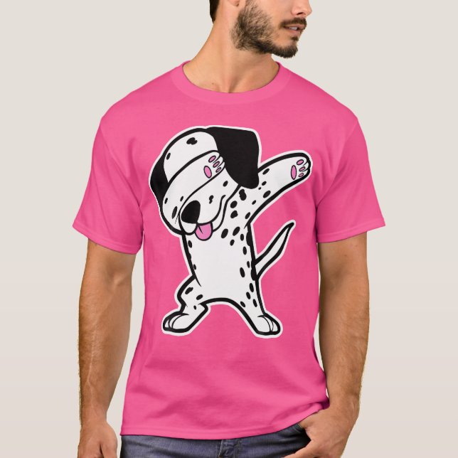 Dalmatiner Dabbing Funny Dalmation Tanzer T-Shirt (Vorderseite)