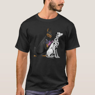 Dalmatiner Dobermann Hund Cooles Tattoo Künstler G T-Shirt